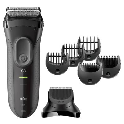 4. Braun 3000BT Battery 5 7mm Wet & Dry Black, Gray