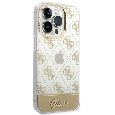 4. Guess GUHCP14LHG4MHG iPhone 14 Pro 6.1 "gold / gold hardcase 4G Pattern Script