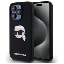 Karl Lagerfeld KLHMP15LSKHPPLK iPhone 15 Pro 6.1" black/black hardcase Silicone Karl Head Print MagSafe