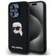 Karl Lagerfeld KLHMP15LSKHPPLK iPhone 15 Pro 6.1" black/black hardcase Silicone Karl Head Print MagSafe