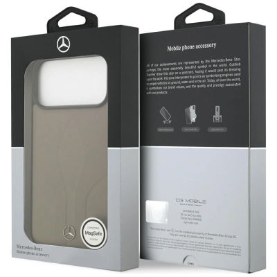 8. Mercedes Leather The Move MagSafe Case for iPhone 17 Pro Max - Beige