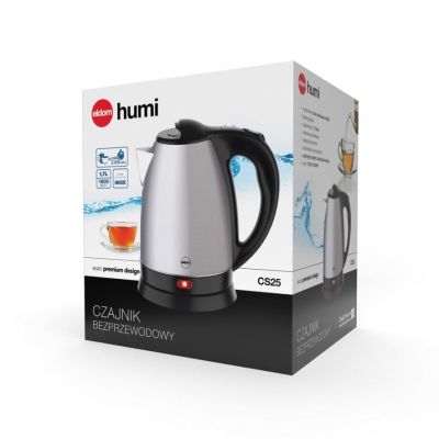 2. ELDOM CORDLESS KETTLE CS30 ACERO 20 L STEEL 1850-2200W TILTING LID, HOT PLATE, SWIVEL BASE