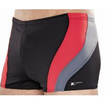 Men's swimming trunks 034 black-red M
