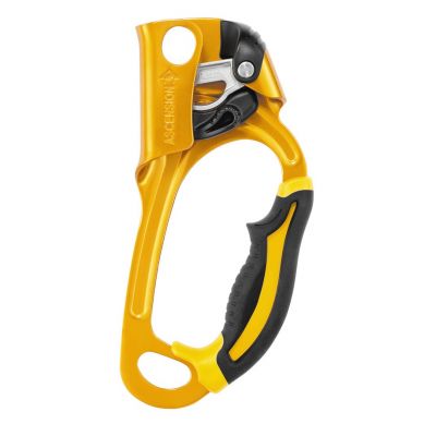 Petzl ASCENSION right-hand ascender, black and yellow
