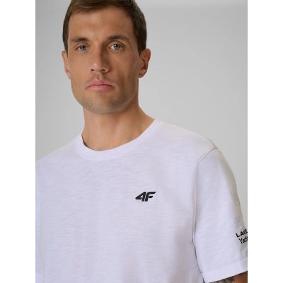4. Men's regular plain T-shirt 4F 4FRSS26TTSHM3994-10S
