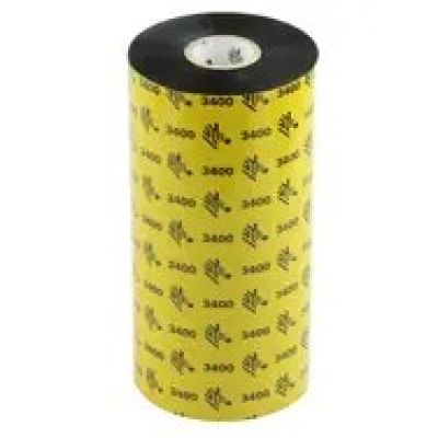 Zebra 3400 High Performance Wax-Resin Thermal Tape 450m Black