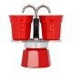 Bialetti Mini Express coffee maker red 2tz + 2 cups