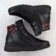 14. Black leather women’s wedge ankle boots Vinceza 39963