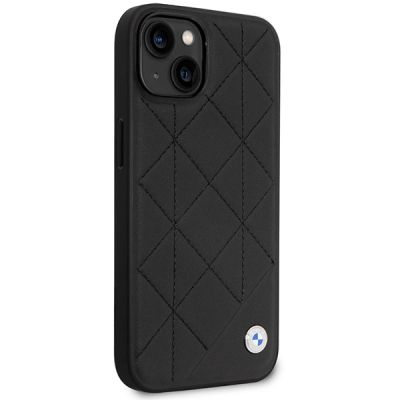 4. Case BMW BMHCP14S22RQDK iPhone 14 6.1" black/black Leather Quilted