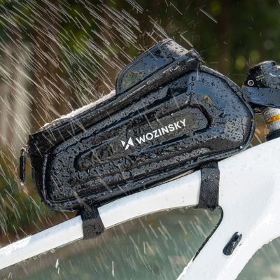 11. Wozinsky bicycle bag for the frame, armored, with a phone pocket, 1.7 l - black