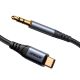 4. Joyroom Audio Transfer Series SY-A07 Mini Jack 3.5mm/USB-C Cable 1.2m - Black