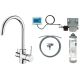 Kitchen faucet with water filtration kit