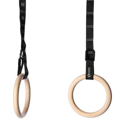 4. Wooden gymnastic rings with measuring tape HMS TX08