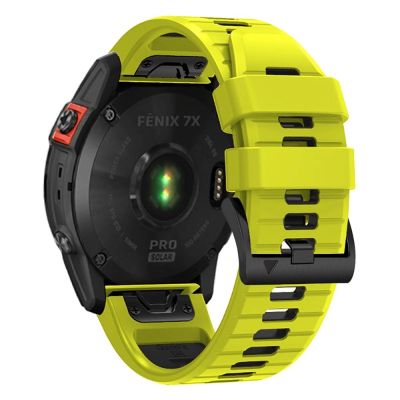 3. Tech-Protect IconBand Pro Strap for Garmin Fenix 3 / 5X / 3HR / 5X Plus / 6X / 6X Pro / 7X - Lime Black