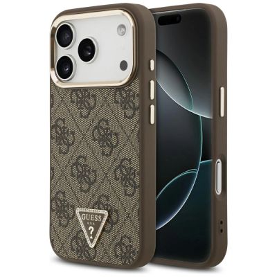 Guess 4G Triangle Logo MagSafe Case for iPhone 17 Pro / 18 Pro - Brown