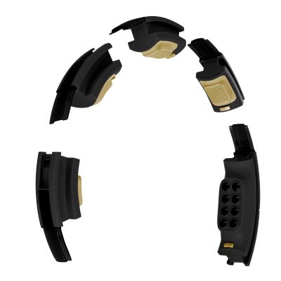 19. Magnetic Hula Hoop Set Black/Gold HHM13 with HMS Counter + Slimming Belt BR163 Black