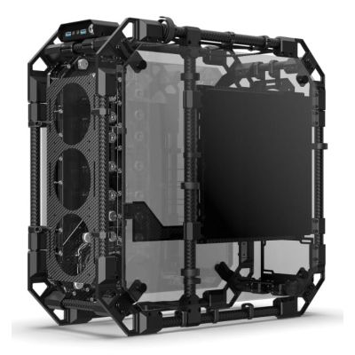 2. Alphacool Apex Pro Skeleton Full Tower Case Black, Carbon