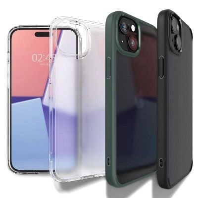 11. Spigen Crystal Hybrid iPhone 15 Plus Case - Transparent Beige