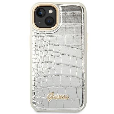 3. Guess GUHCP14SHGCRHS iPhone 14 6.1 "silver / silver hardcase Croco Collection