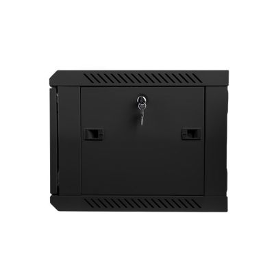 3. Lanberg WF01-6406-10B single-section lockable cabinet (6U; 368mm / 600mm / 450mm; wall-mounted; Glass; 19''; black)
