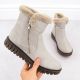 17. Beige women’s ankle boots with fur lining Rieker Y3481-60