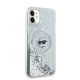 4. Karl Lagerfeld Liquid Glitter Choupette Head MagSafe Case for iPhone 11 / Xr - Transparent
