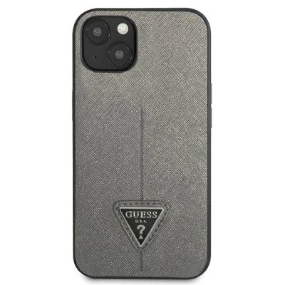 3. Guess SaffianoTriangle Logo case for iPhone 13 / 14 / 15 6.1" - silver