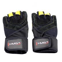 Black / Yellow HMS RST01 rL gym gloves