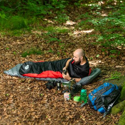 2. NILS CAMP NC2012 sleeping bag black and red