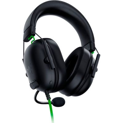 4. Razer Blackshark V2 X Wired Headband Gaming Headset Black, Green