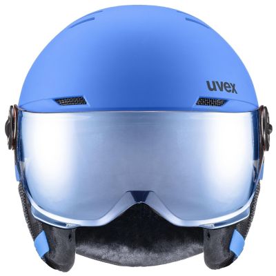 4. Kids' ski helmet UVEX Rocket jr. Visor blue matt