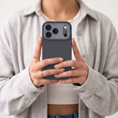 8. Tech-Protect Uniq MagSafe CC case for iPhone 18 Pro / 17 Pro - graphite