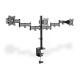 9. Triple desk stand (clamp) 3xLCD max. 27" max. 8kg tilt and swivel 360° (PIVOT)