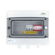 Hermetic IP65 EMITER AC connection switchboard with Dehn type 2 AC surge arrester, 50A 3-F, RCD type A 63A/300mA