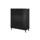 ABETO bookcase 100.5x40xH121.5 black/gloss black