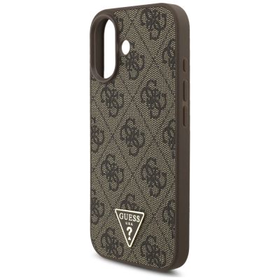 6. Guess 4G Strap Triangle Logo MagSafe case for iPhone 17 - brown