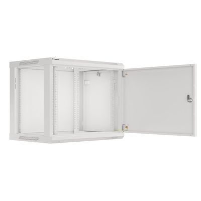9. Rack installation cabinet, wall-mounted, 19" 9U, 600x450, gray, metal door, LANBERG (Flat Pack)