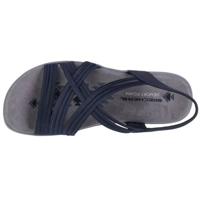 3. Skechers Reggae Slim Simply Stretch Sandals 163023-NVY Navy Blue 36