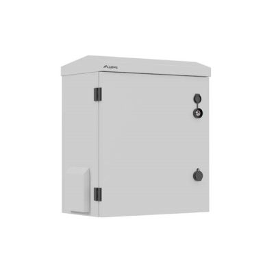 10. WALL-HUNG RACK CABINET 10" HERMETIC IP55 WALL/POLE MOUNTING 340X250X500 GRAY LANBERG (ASSEMBLED)