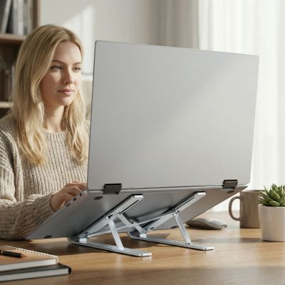 13. Wozinsky WDCX-X8S Foldable Adjustable Laptop Stand - Silver