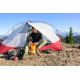 6. MSR Hubba Hubba Bikepack 2 Person Green, Red, White Triangle Tent