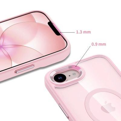 4. Tech-Protect Magmat MagSafe Case for iPhone 16e / 17e - Transparent Pink