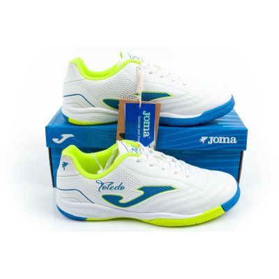 10. Joma Toledo JR 2602 indoor football shoes for kids, white