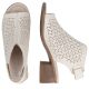 6. Women's beige leather closed sandals Remonte Rieker R8777-60