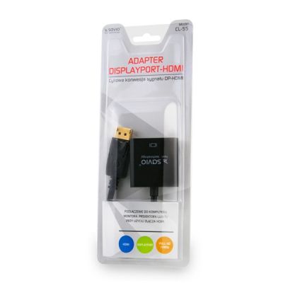 2. SAVIO cl-55 adapter (HDMI F - DisplayPort M; 0.10m; black)