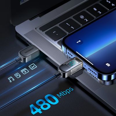 9. Joyroom A4 USB-C / Lightning Cable 20W 1.2m with display - black