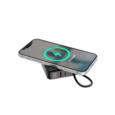 4. GEMBIRD POWERBANK 10000 mAh, 20W FAST CHARGING, WIRELESS CHARGING BLACK