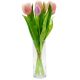 16. BOUQUET OF 7 PINK TULIPS 31 CM LIFE-LIKE SPRING DECORATION