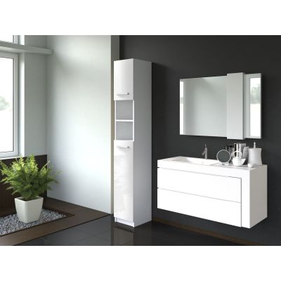 4. MARBELA BATHROOM CABINET 32CM WHITE GLOSS