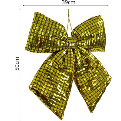 17. DECORATIVE GOLD BOW 39x50CM MICA